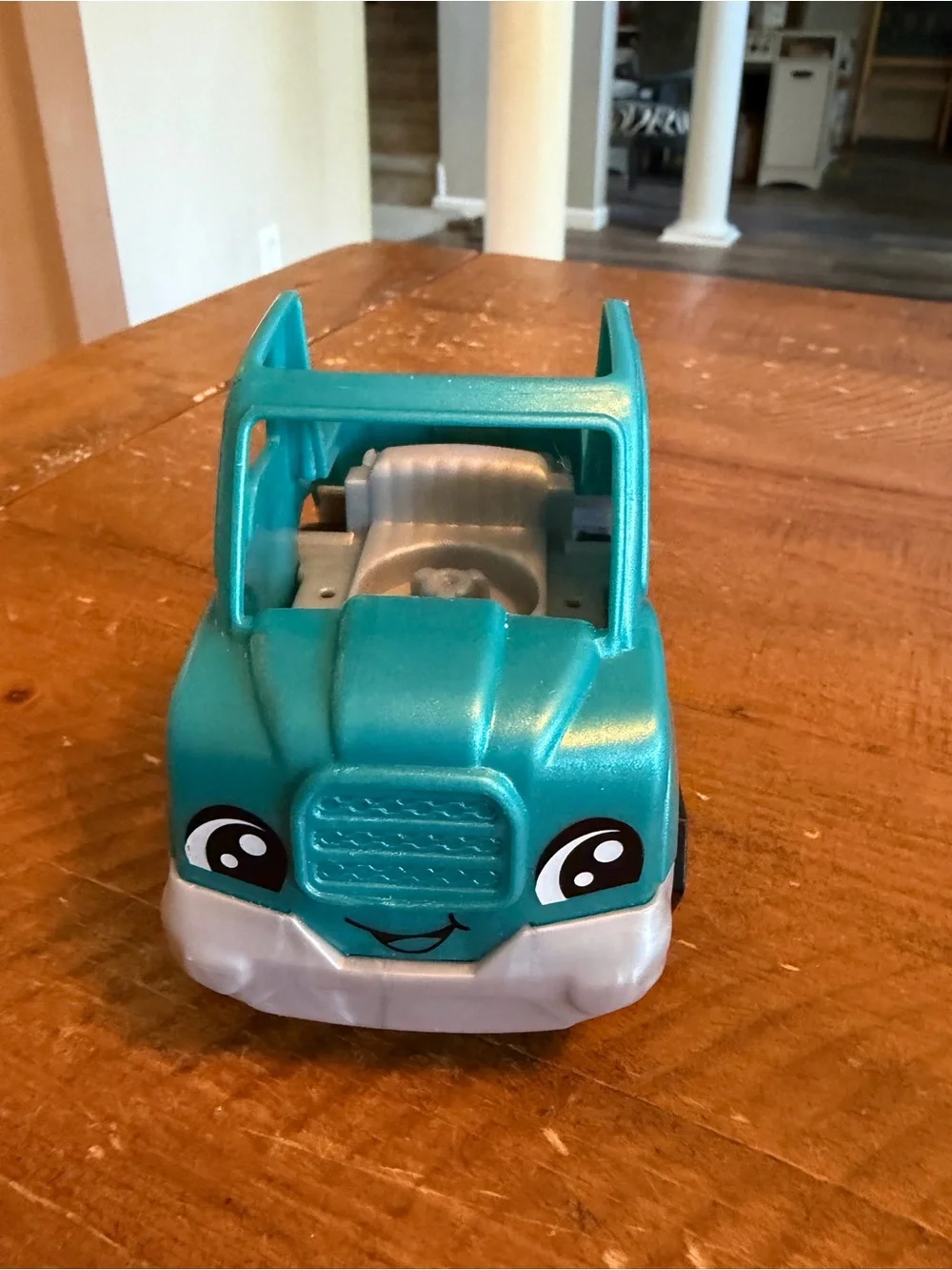 Fisher Price Little People teal truck as is